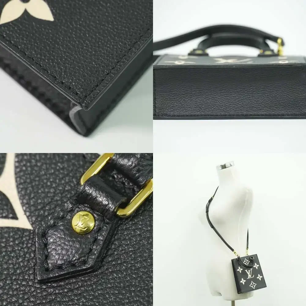 Louis Vuitton Monogram Empreinte Petit Sac Plat Bicolor Giant Bag Black - Picture 4 of 7